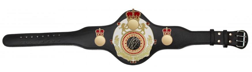 QUEENSBURY PLT LEATHER WRESTLING CHAMPIONSHIP BELT - PLTQUEEN/W/G/WRESTGEMG - AVAILABLE IN 4 COLOURS